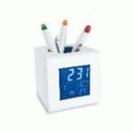 Digi Weather Station Clock With Pen Holder